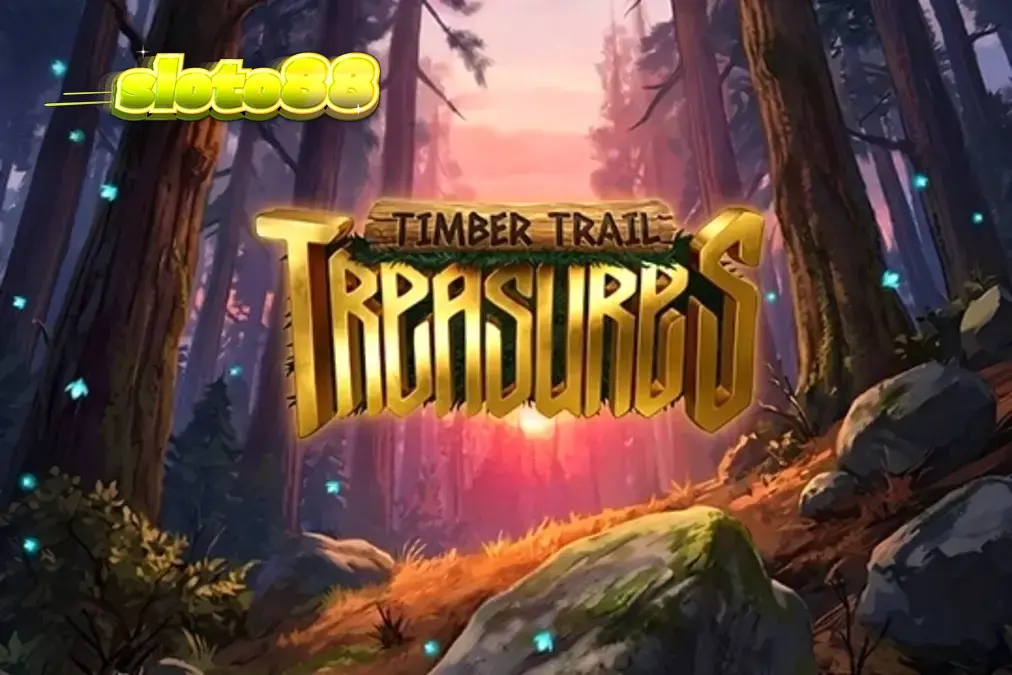 Pemandangan hutan mistis dalam permainan slot Timber Trail Treasures